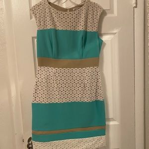 EUC Sandra Darren Dress Teal Size 10